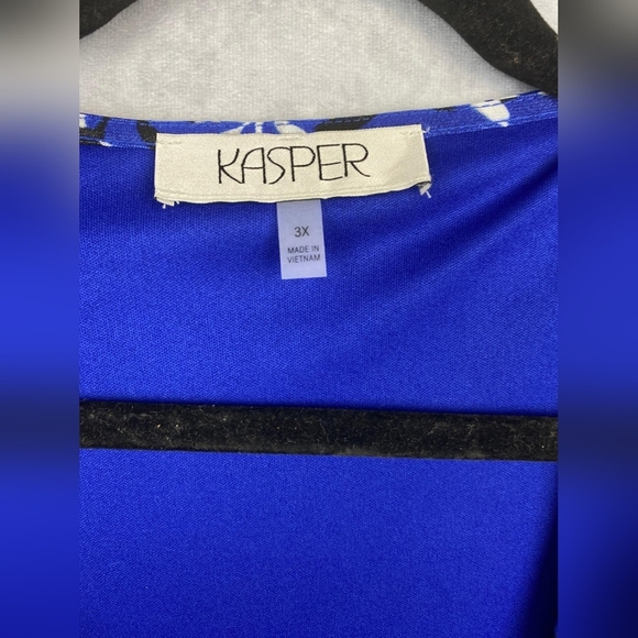Kasper Women's Signature Wrap Dress Royal blue business casual size 3X - Picture 8 of 14